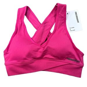 NWT‎ Fresought Activewear Bra Women Medium Athleisure Workout Top Padded Pink